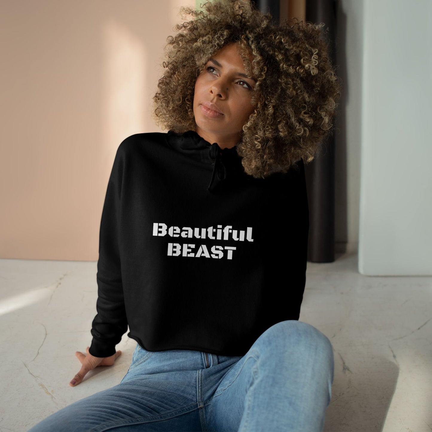 Crop Hoodie Krave Fitness- Beautiful Beast