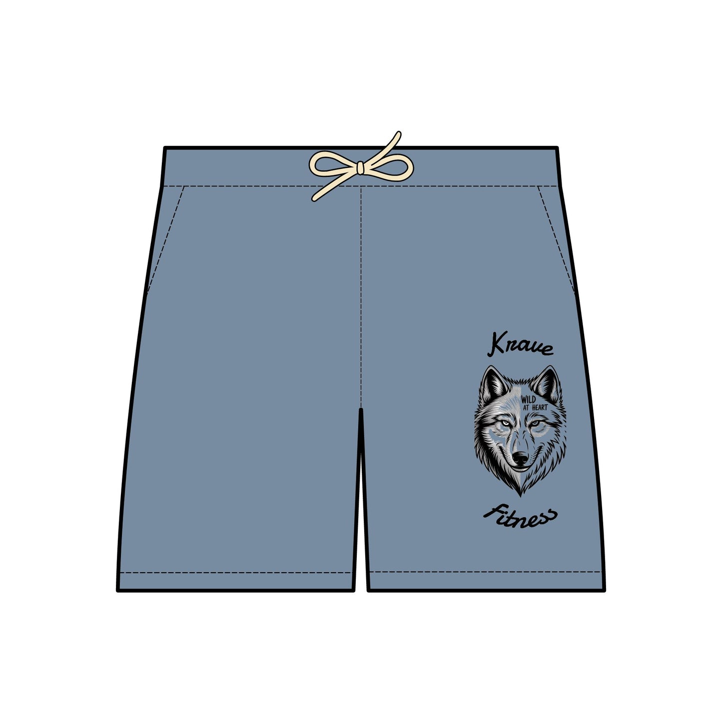 Krave Fitness Wild At Heart Lightweight Fleece Sweat Shorts