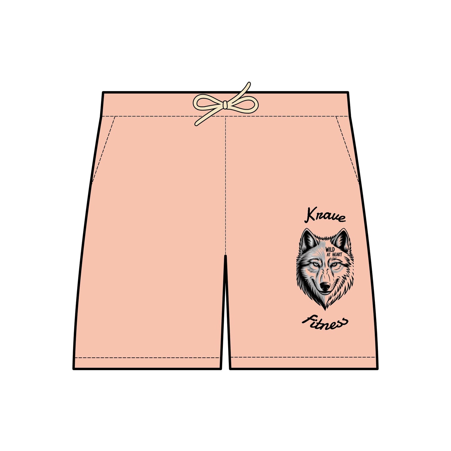 Krave Fitness Wild At Heart Lightweight Fleece Sweat Shorts