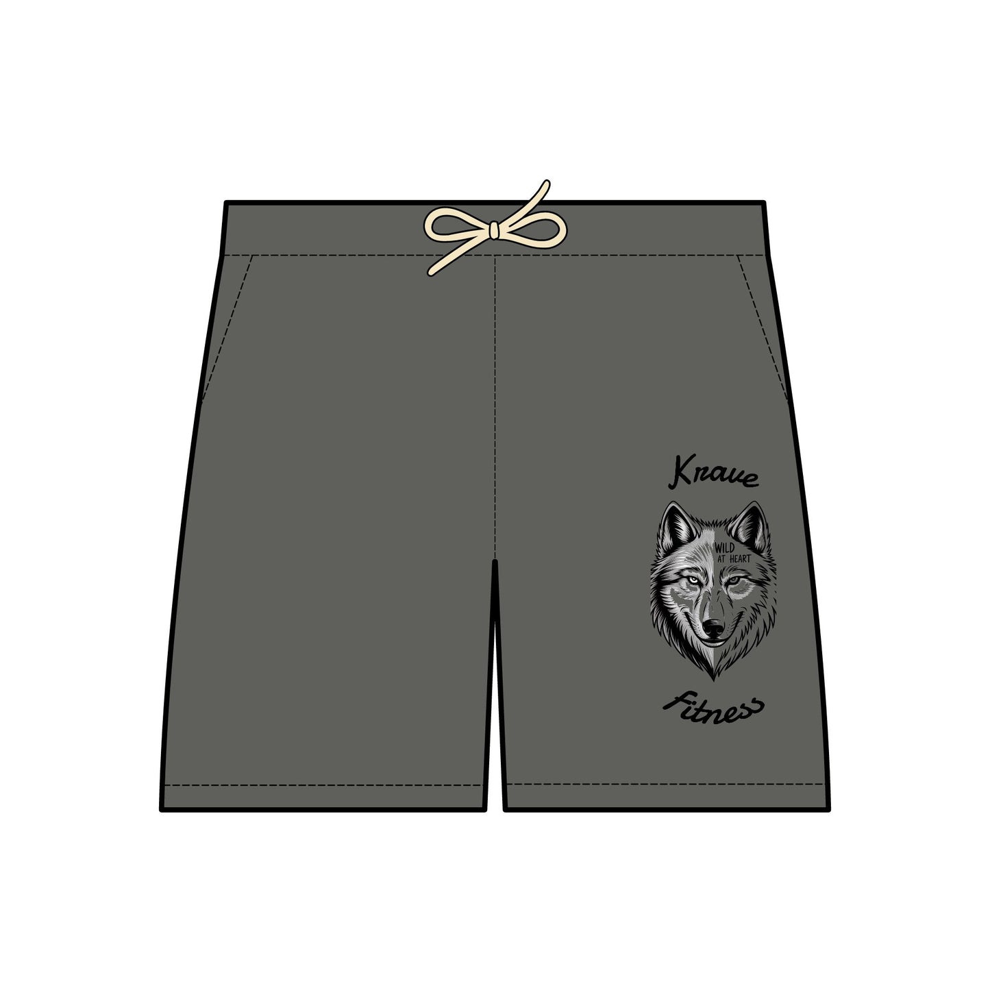 Krave Fitness Wild At Heart Lightweight Fleece Sweat Shorts