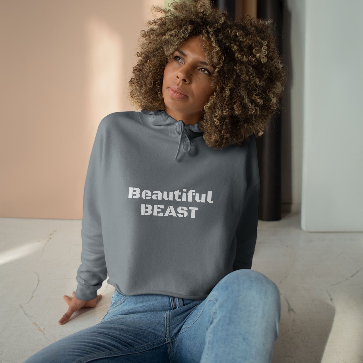 Crop Hoodie Krave Fitness- Beautiful Beast