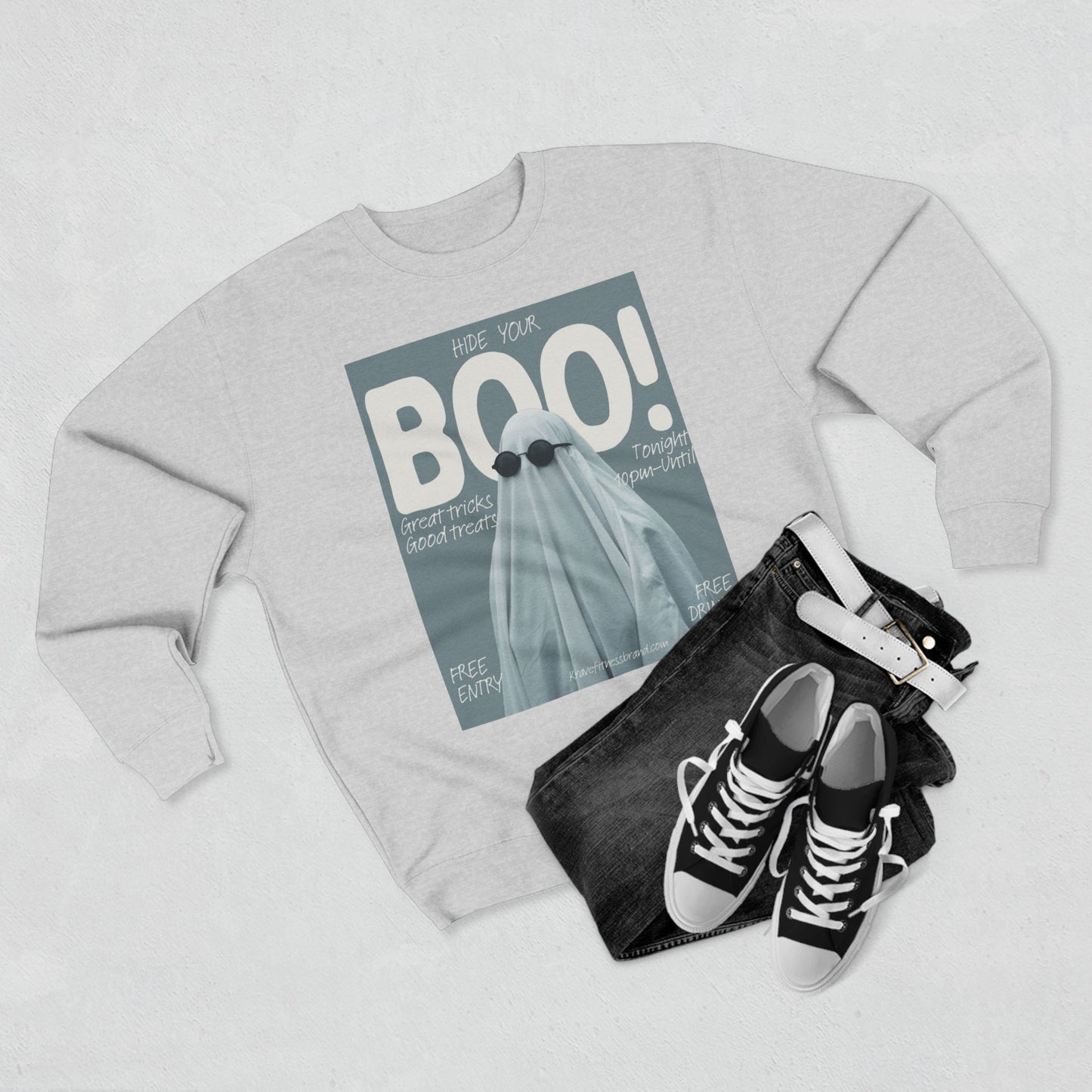Hide Your Boo Halloween Ghost- KF Crewneck Sweatshirt